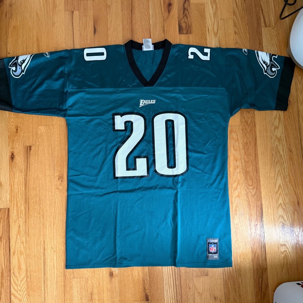 Vintage Reebok Brian Dawkins Eagles Jersey 2XL #20 NFL Y2K Philadelphia R701A